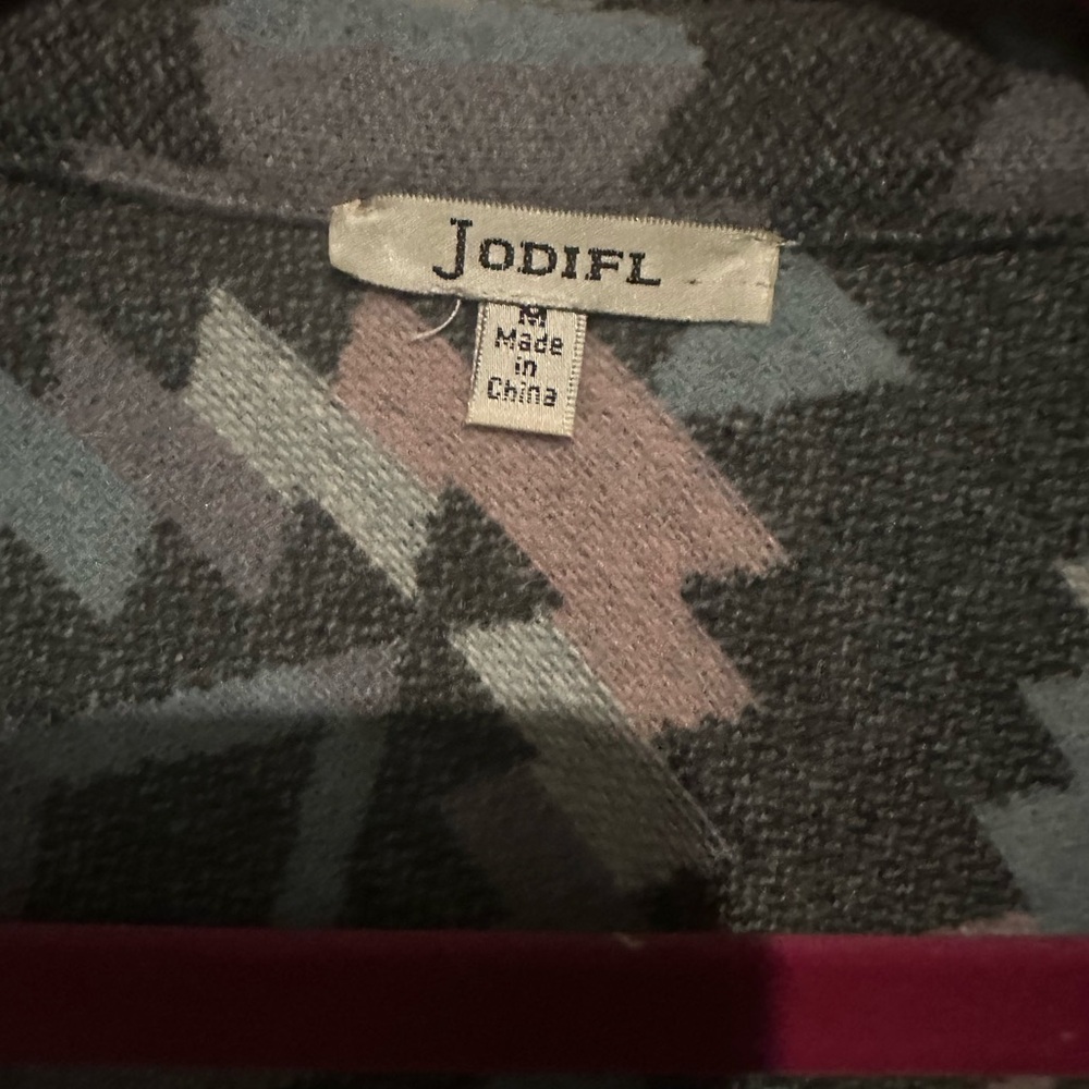 JODIFL Geometric Patterned Utility Jacket in Gray… - image 3